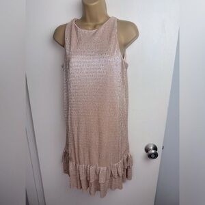 Kate Spade Skirts The Rules Metallic Gold Ruffle Sleeveless Girls Dress NWOT 14